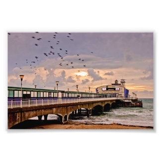 Impression Photo Jetée De Bournemouth Et Plage Dorset Angleterre