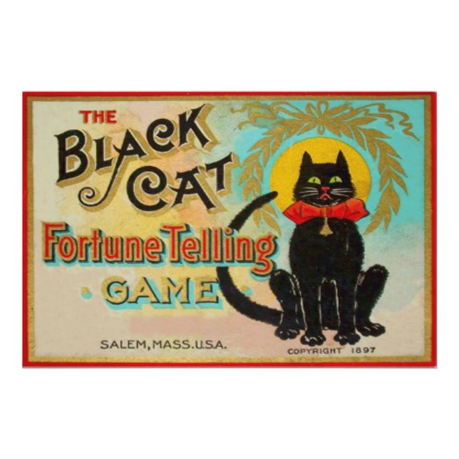 Impression Photo Jeu de divination de chat noir (Devant)