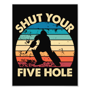 Impression Photo Jeu de Hockey sur glace Funny Fermez vos cinq trou