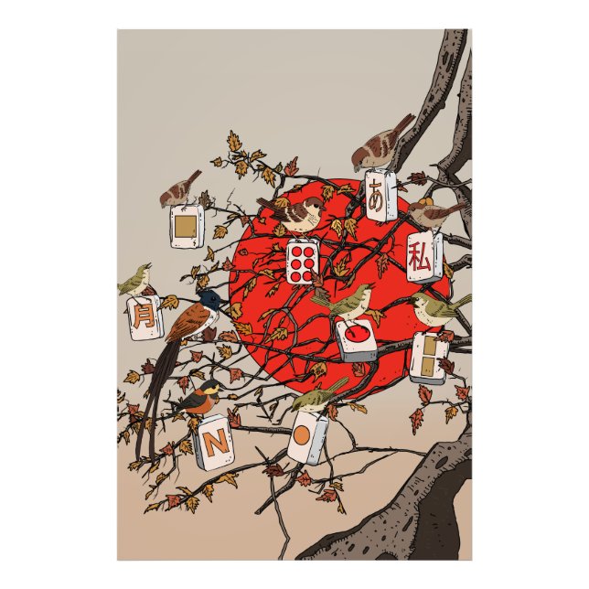 Impression Photo Jeu de Mahjong Birds (Devant)