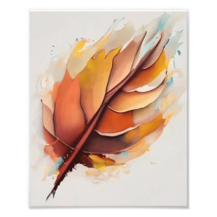 Impression Photo Jeu De Peintures Feuilles Modernes Abstraites, Feu