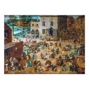 Impression Photo Jeux d'enfants   Pieter Bruegel l'Ancien  