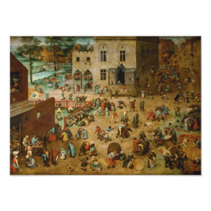 Impression Photo Jeux pour enfants par Pieter Bruegel l'Ancien