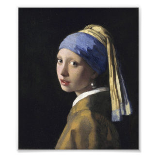 Impression Photo Johannes Vermeer - Fille avec une oreille perle