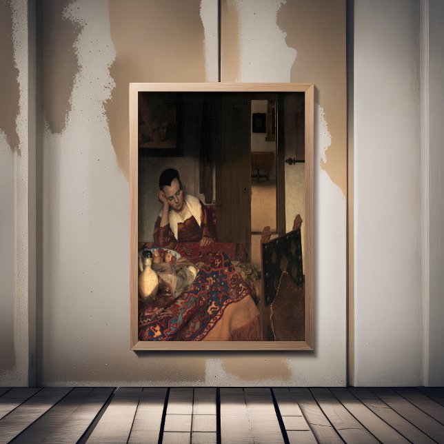 Impression Photo Johannes Vermeer, Jeunes Femmes Dormant (Créateur téléchargé)