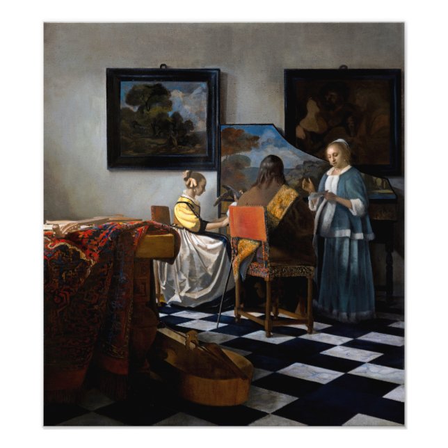 Impression Photo Johannes Vermeer - Le Concert (Devant)
