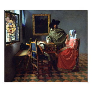 Impression Photo Johannes Vermeer le verre de vin