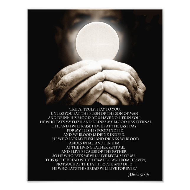 IMPRESSION PHOTO JOHN 6, 52-58 (Devant)