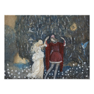 Impression Photo John Bauer - Lena danse avec le chevalier