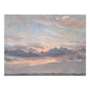 Impression Photo John Constable - une étude de nuage, coucher du