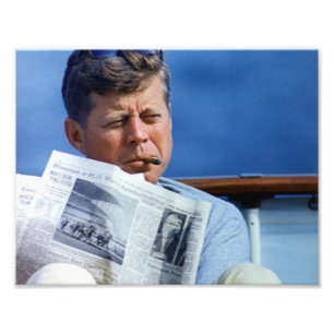 Impression Photo John F. Kennedy Fumage