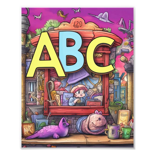 Impression Photo Joli Alphabet animal ABC (Devant)