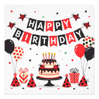 Joli thème de ladybug pour joyeux anniversaire