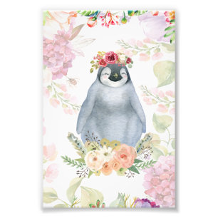 Impression Photo Jolie fille Penguin Cadeau d'anniversaire, Pingoui