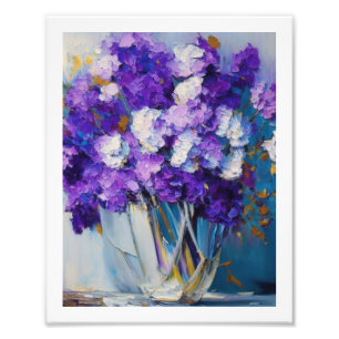 Impression Photo Jolies Fleurs Violettes Vintage