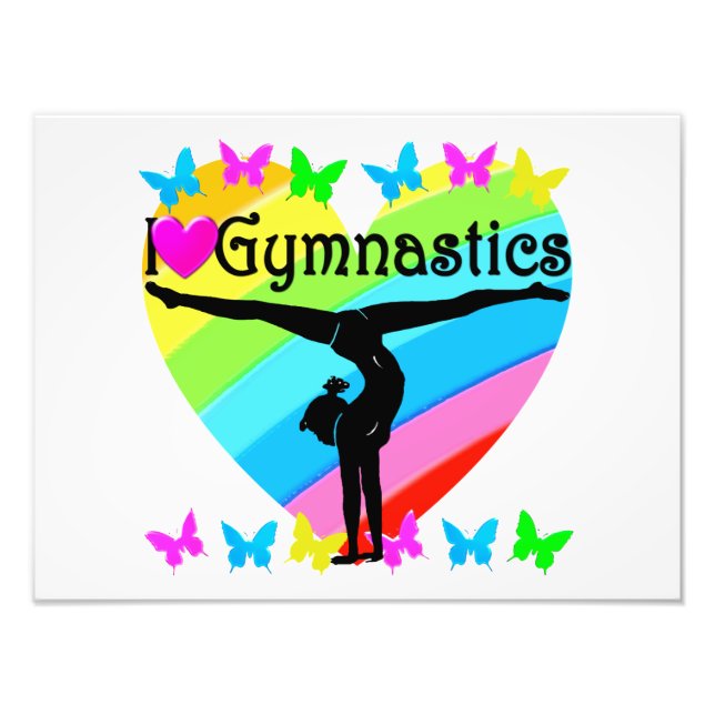 IMPRESSION PHOTO JOLIMENT J'AIME GYMNASTICS RAINBOW DESIGN (Devant)