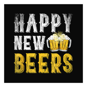 Impression Photo Joyeuse fête de la bière du Nouvel An