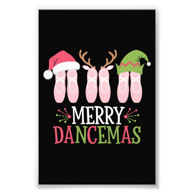 Impression Photo Joyeuses Dancemas Noël Ballet Chaussures Danse (Devant)