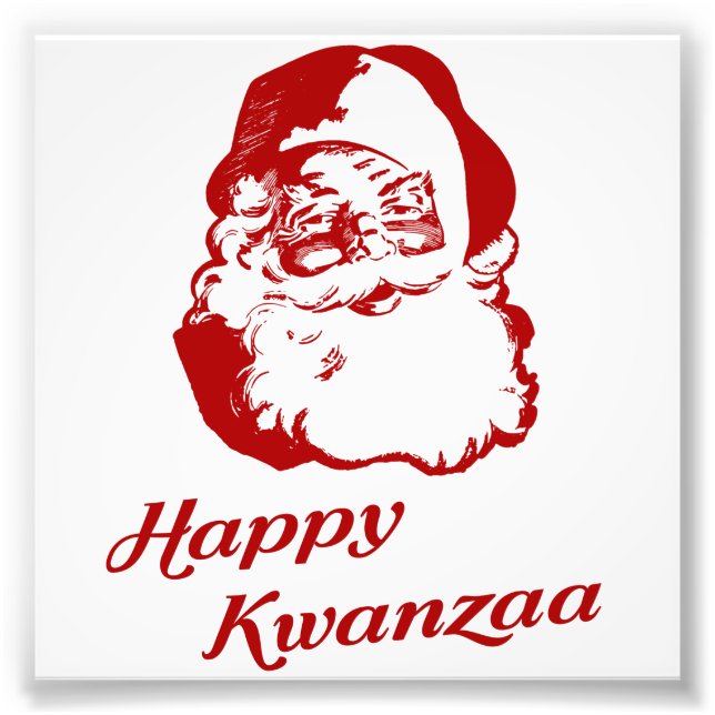 Impression Photo Joyeux Kwanzaa Noël Père Noël (Devant)