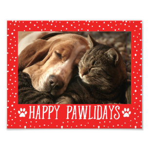 Impression Photo Joyeux Pawlidays   Fêtes rouges