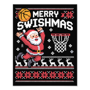 Impression Photo Joyeux Swishmas Basket Noël Moche Xmas 