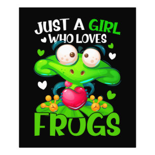 Impression Photo Juste Une Fille Qui Aime Les Grenouilles Enfants F
