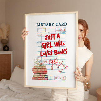 Impression Photo Juste une fille qui aime les livres