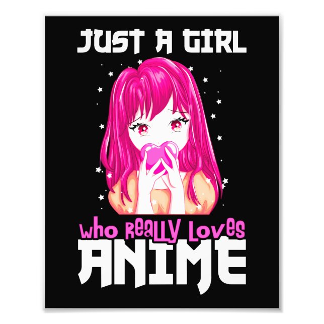 Impression Photo Juste Une Fille Qui Aime Vraiment Anime (Devant)