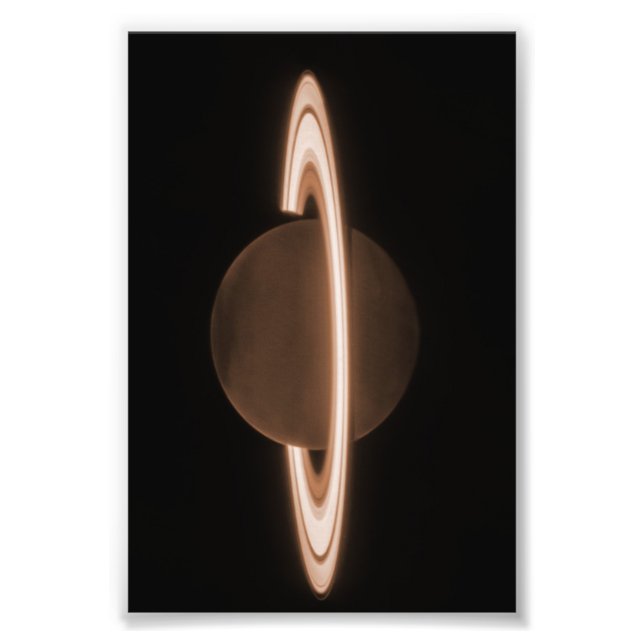 Impression Photo JWST James Webb télescope spatial Saturn Infraroug (Devant)