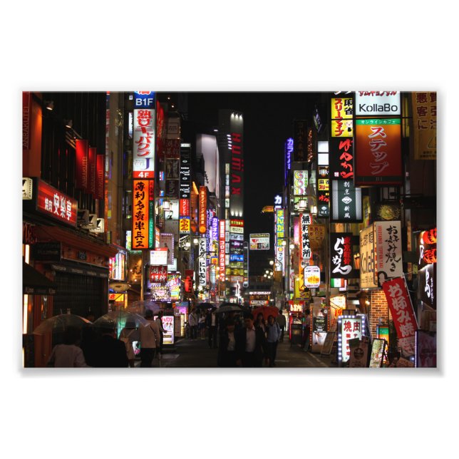 Impression Photo Kabukichō Tokyo Neons par nuit, Japon (Devant)