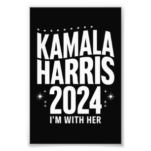 Impression Photo Kamala 2024 Soutenez I'm With Her Kamala Harris