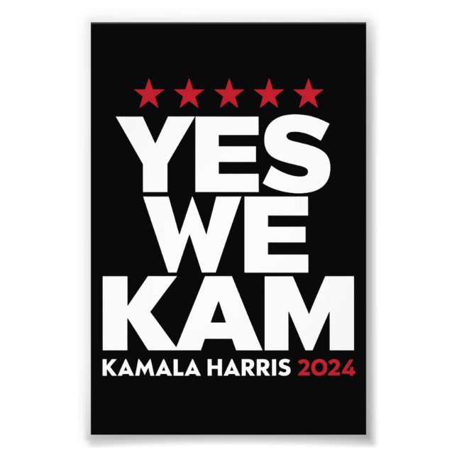 Impression Photo Kamala Harris Yes We Kam for US President 2024 (Devant)