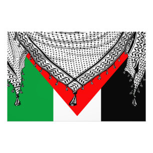 Impression Photo Keffiyeh Écharpe palestinienne tissu traditionnel