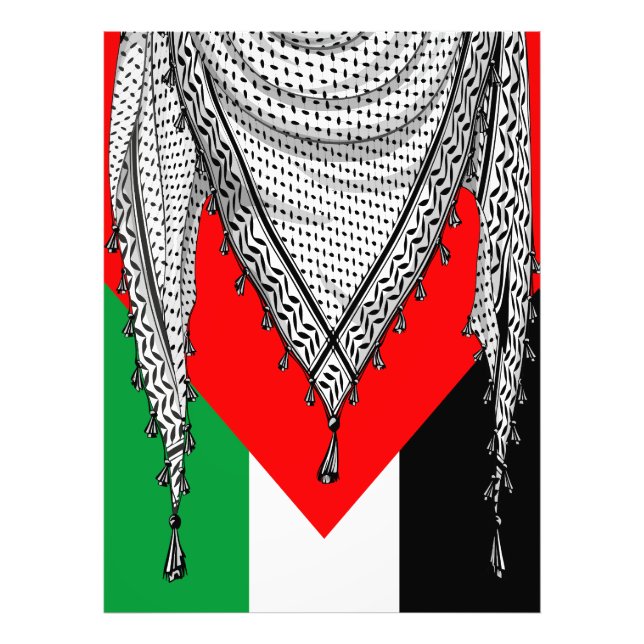 Impression Photo Keffiyeh Écharpe palestinienne tissu traditionnel (Devant)
