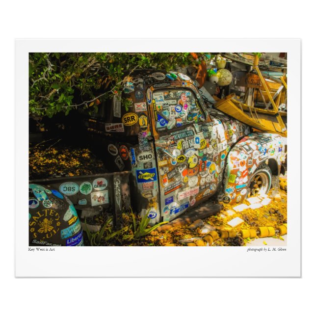 Impression Photo Key West est Art, Vieux Camion Pickup (Devant)