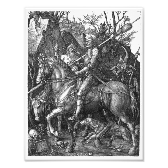 Impression Photo Knight Death Devil Albrecht Durer gravure art p (Devant)