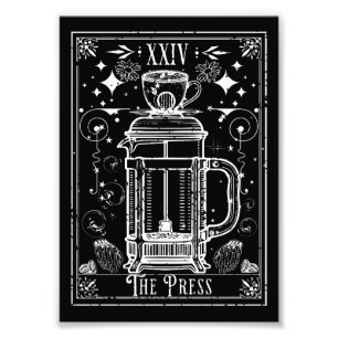 Impression Photo La carte de tarot de café à la presse française