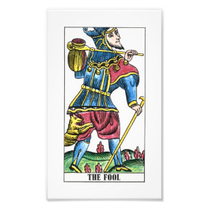 Impression Photo La carte Fool ou Jester Tarot