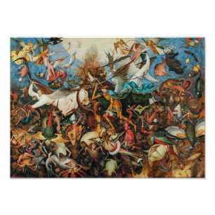 Impression Photo La chute des anges rebelles   Pieter Bruegel l'Anc