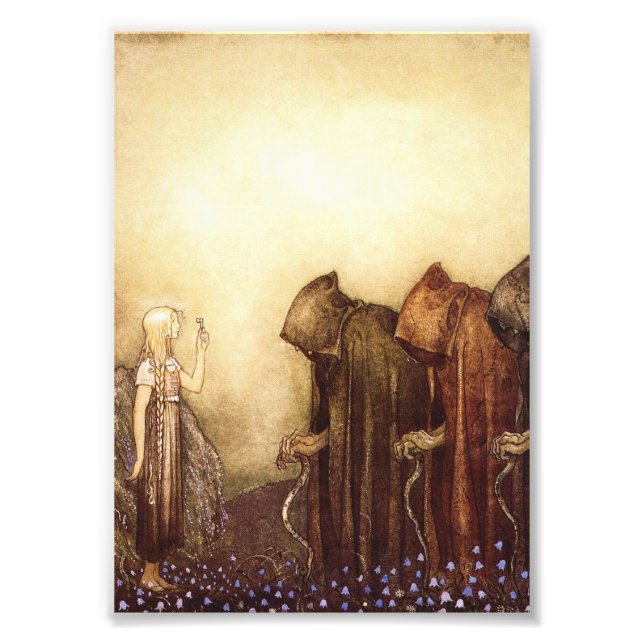 Impression Photo "La clé d'or" Aquarelle John Bauer (Devant)