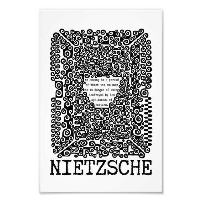 Impression Photo La CULTURE est en danger philosophie cite Nietzsch (Devant)