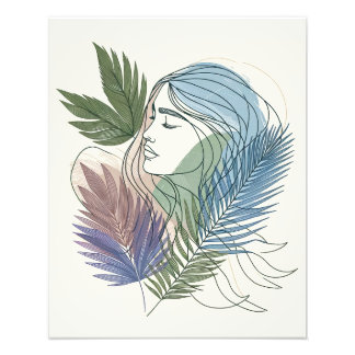 Impression Photo La fille Jungel - Art minimaliste