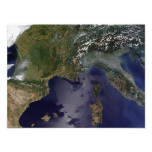 Impression Photo La France du sud et l'Italie du nord