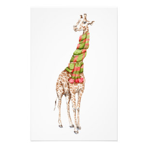 Impression Photo La girafe dans une écharpe