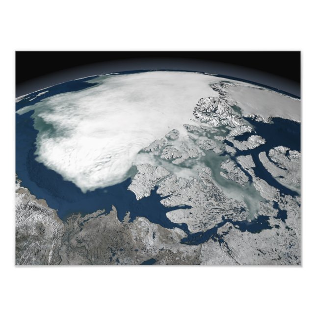 Impression Photo La glace de mer de l'Arctique au-dessus de l'Améri (Devant)