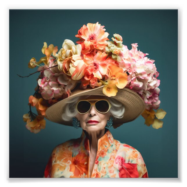 Impression Photo La Grande Dame Flower Casquette (Devant)