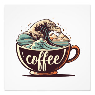 Impression Photo La Grande Vague De Café