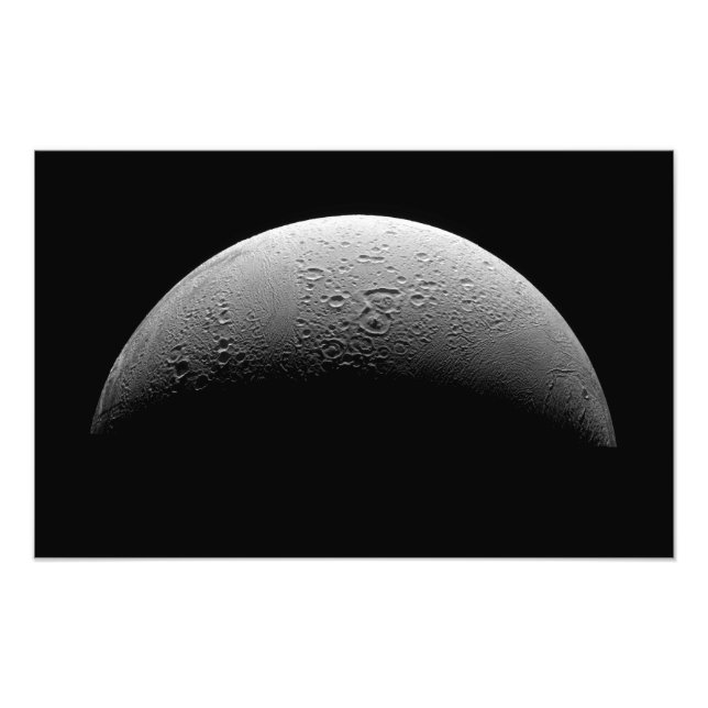 Impression Photo La lune de Saturne Encelade (Devant)