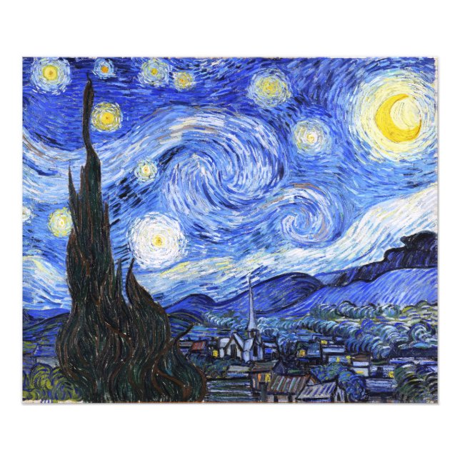 Impression Photo La nuit étoilée de Van Gogh (Devant)