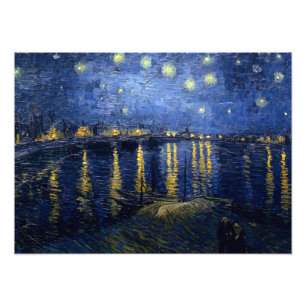 Impression Photo La nuit étoilée de Vincent van Gogh sur le Rhône